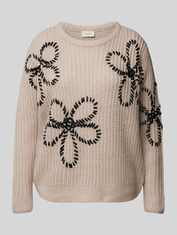 FREE QUENT Gebreide pullover met motiefstitching