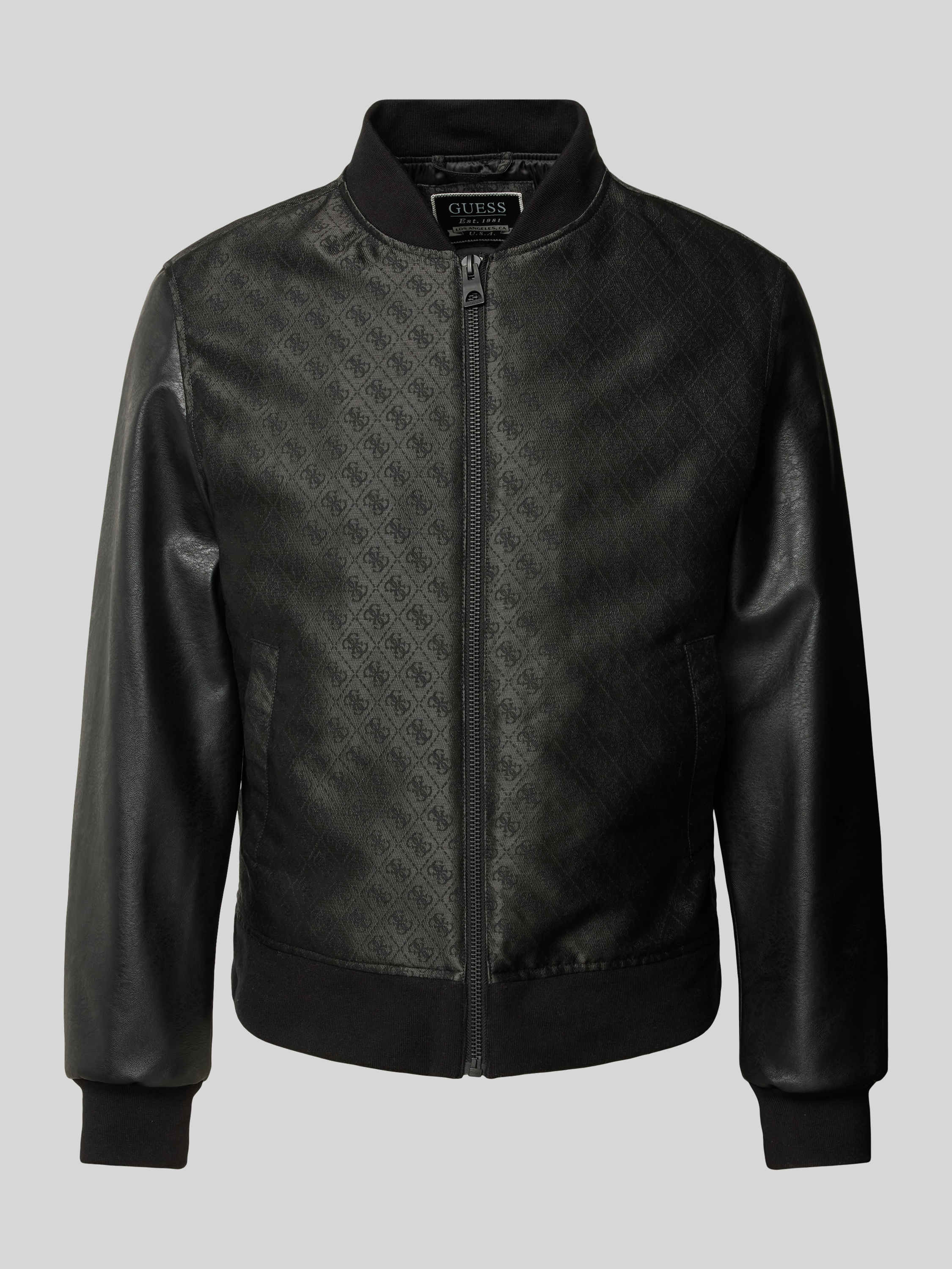 Guess Bomberjack met label- en structuurmotief model 'VARSITY'