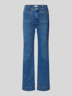 Christian Berg Woman Wide leg jeans met strookzakken