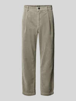 Boss Orange Regular fit corduroy broek met bandplooien model 'Shyne'