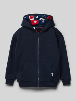 Tommy Hilfiger Teens Sweatjack met logostitching model 'FLAGS'