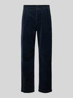Boss Orange Relaxed fit corduroy broek met bandplooien model 'Chino-Shyne'
