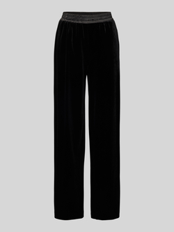 Emporio Armani Fluwelen loszittende broek Black Dames