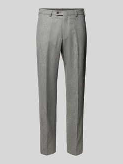 Hiltl Slim fit broek van scheerwol met persplooien model 'PIACENZA'