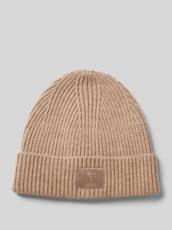 Joop! Gebreide Beige Hoed met Logo Accent Beige Dames