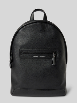 Armani Exchange Eco Lederen Voor Logo Rits Tas Black Heren