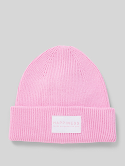 Only Beanie met omslag en labelpatch model 'ALPHA'