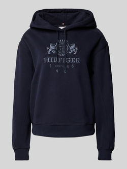 TOMMY HILFIGER Dames Truien & Vesten Mdrn Reg Varsity Crest Hoodie Donkerblauw