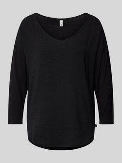 QS Shirt met 3 4-mouwen en extra brede schouders