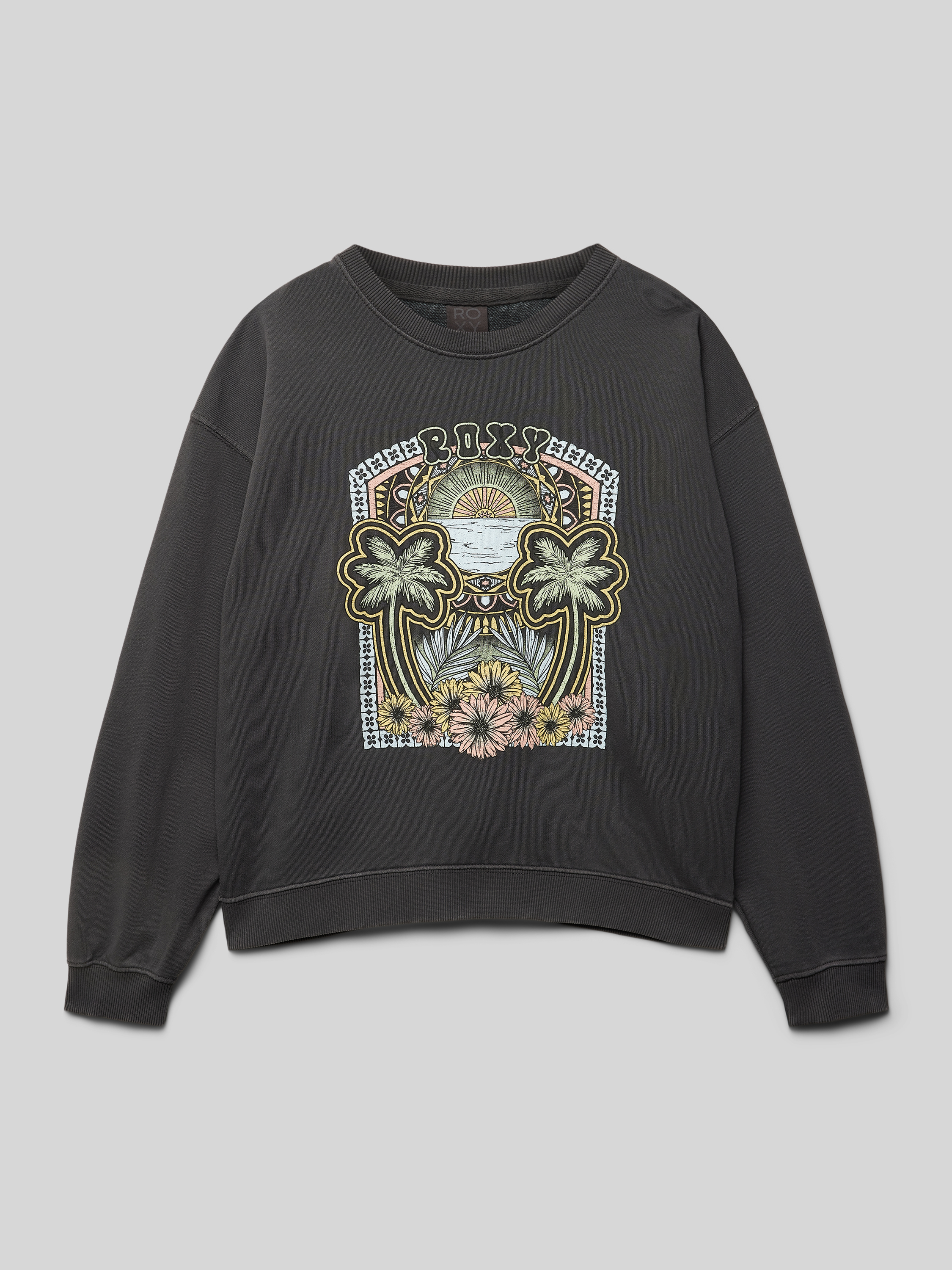 Roxy Sweatshirt met labelprint model 'TERRY'