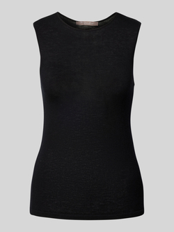 Christian Berg Woman Selection Top van zuivere wol met ronde hals