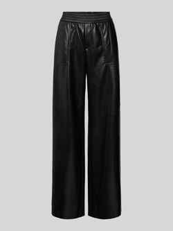 ROSNER Wide leg broek in leerlook model 'Mara'