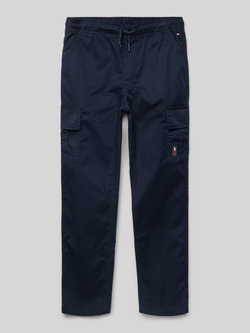 Tommy Hilfiger Teens Regular fit cargobroek met labelpatch