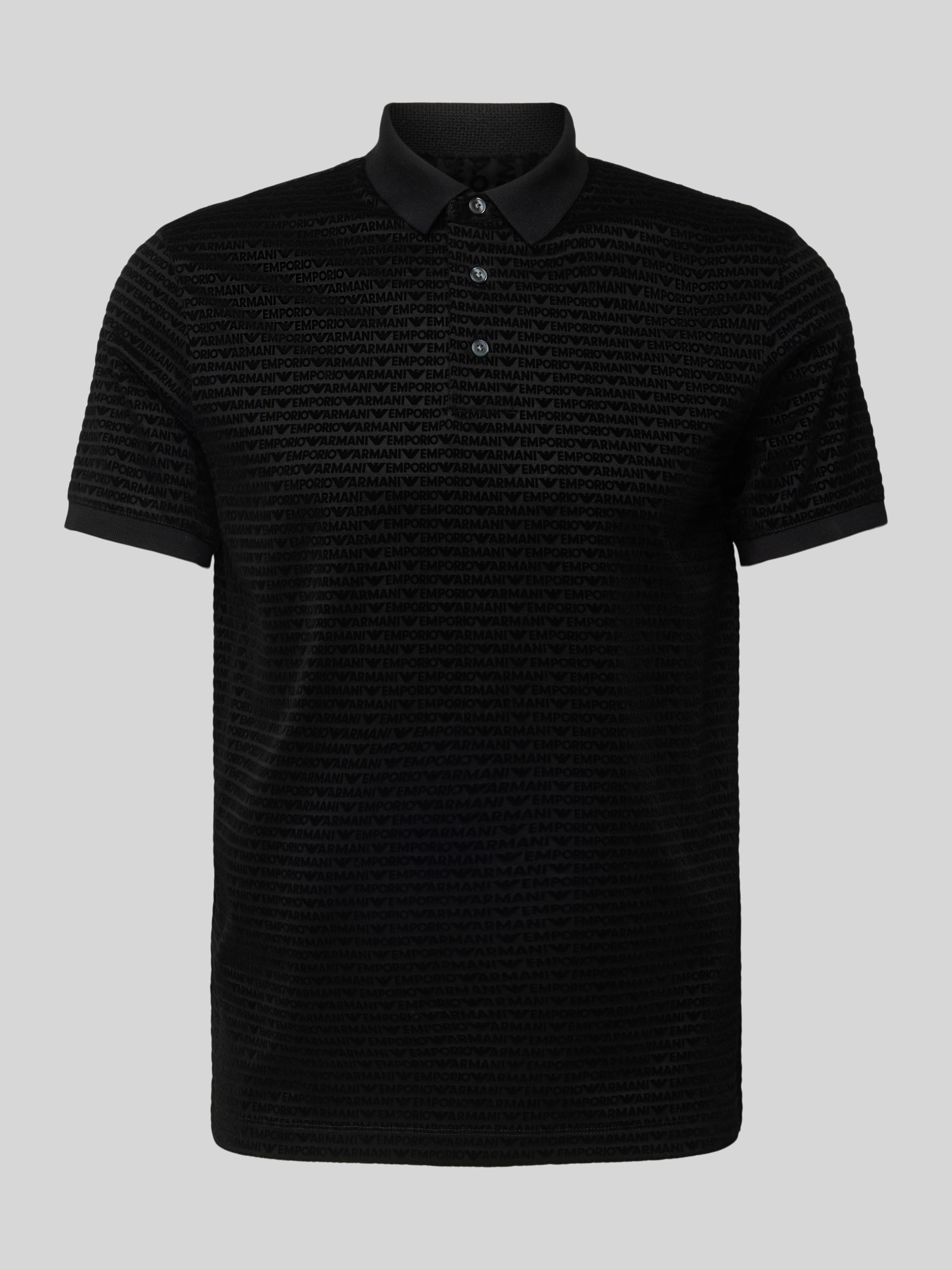 Emporio Armani Zwarte Jersey Polo T-shirts en Polos Black Heren