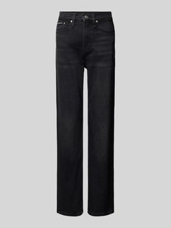 Calvin Klein Jeans Straight fit high waist jeans met labeldetail