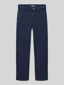 S.Oliver RED LABEL Slim fit stoffen broek van twill