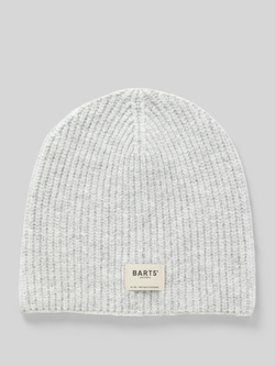 Barts Gebreide Beanie Muts met Label Patch Gray Dames