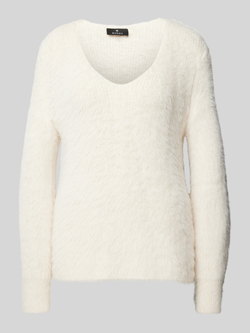Monari Gebreide pullover met V-hals