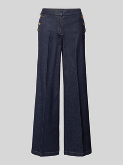 Comma Wide leg jeans met persplooien