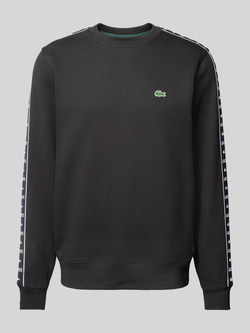 Lacoste Heren Sweatshirt met Logobanden Black Heren