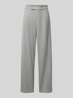 ROSNER Wide leg stoffen broek met band en persplooien model 'Mara'