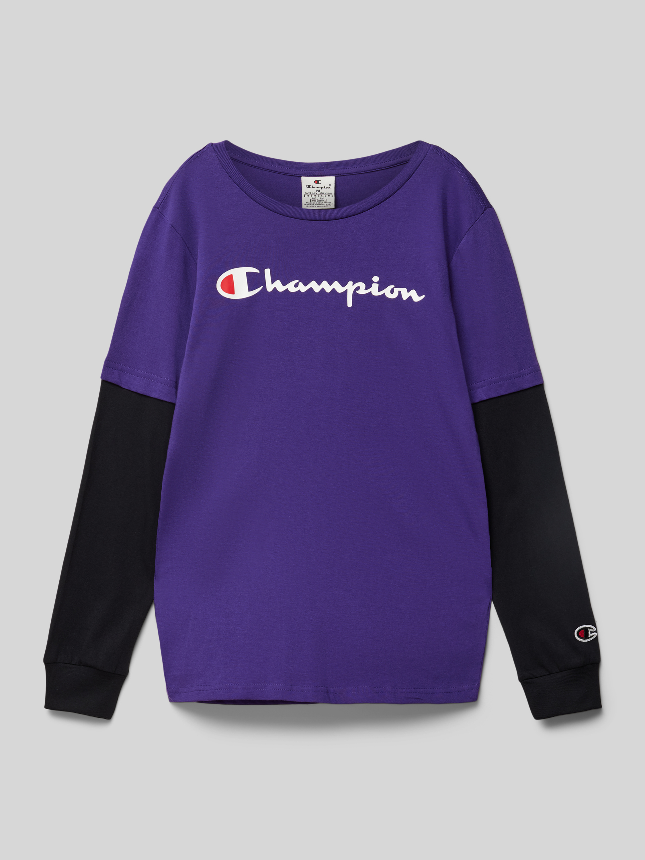 Champion Sweatshirt met labeldetails en ronde hals