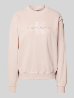 Calvin Klein Jeans Sweatshirt met labeldetail model 'CHENILLE'