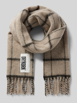 Drykorn Sjaal van scheerwol met labelpatch model 'RYRI'