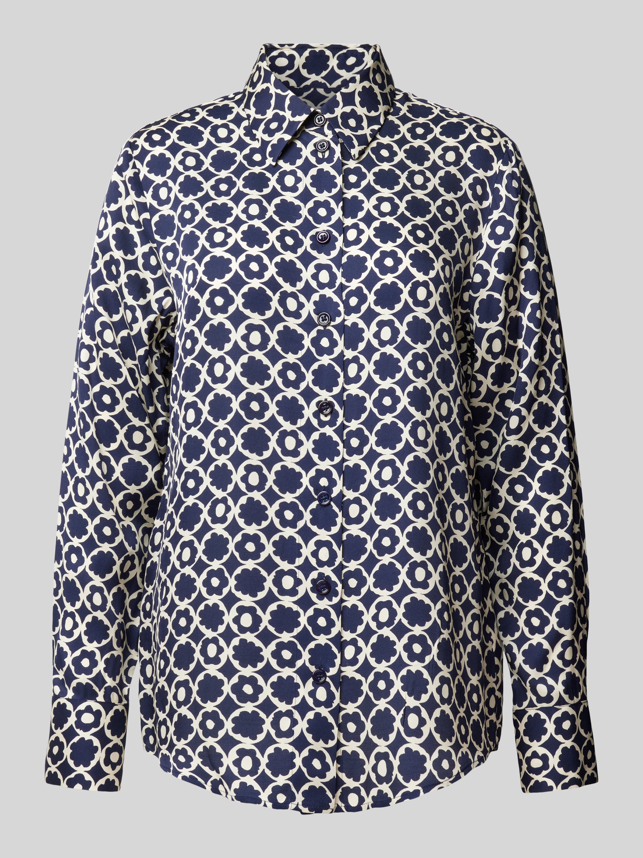 Seidensticker Overhemdblouse van viscose met motiefprint