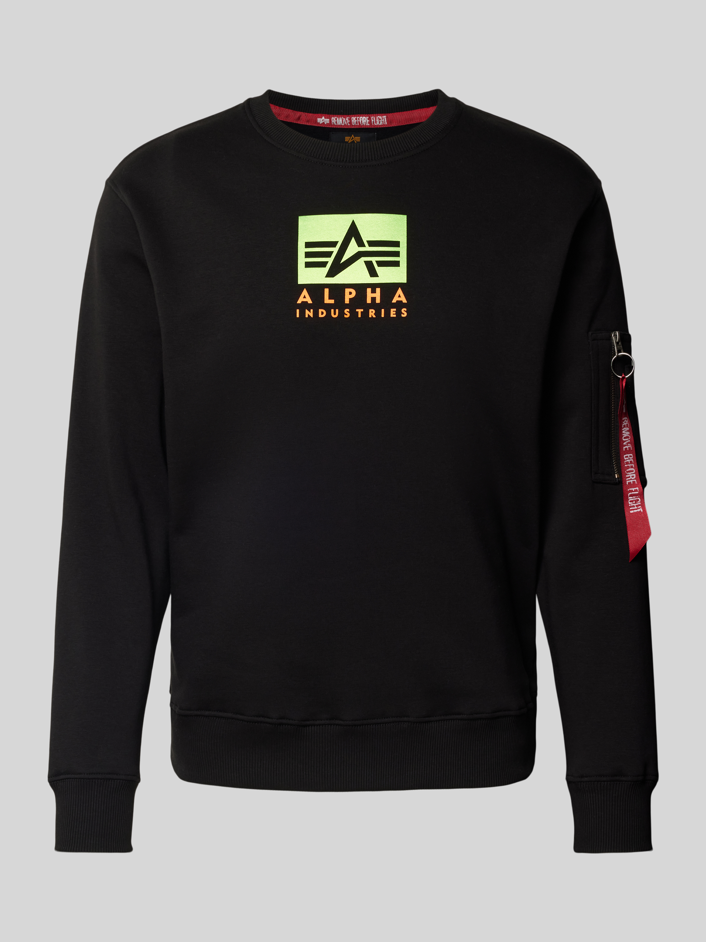 Alpha Industries Sweater Men Sweatshirts Satin Logo Sweater