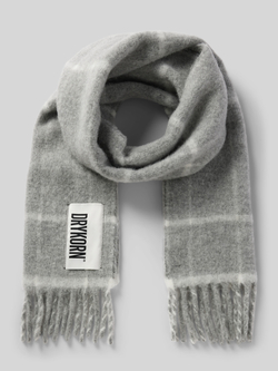 Drykorn Sjaal van scheerwol met labelpatch model 'RYRI'