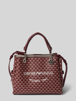Emporio Armani Logo Print Afneembare Schoudertas Brown Dames