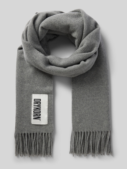 Drykorn Sjaal van wol met labelpatch model 'GAZE'