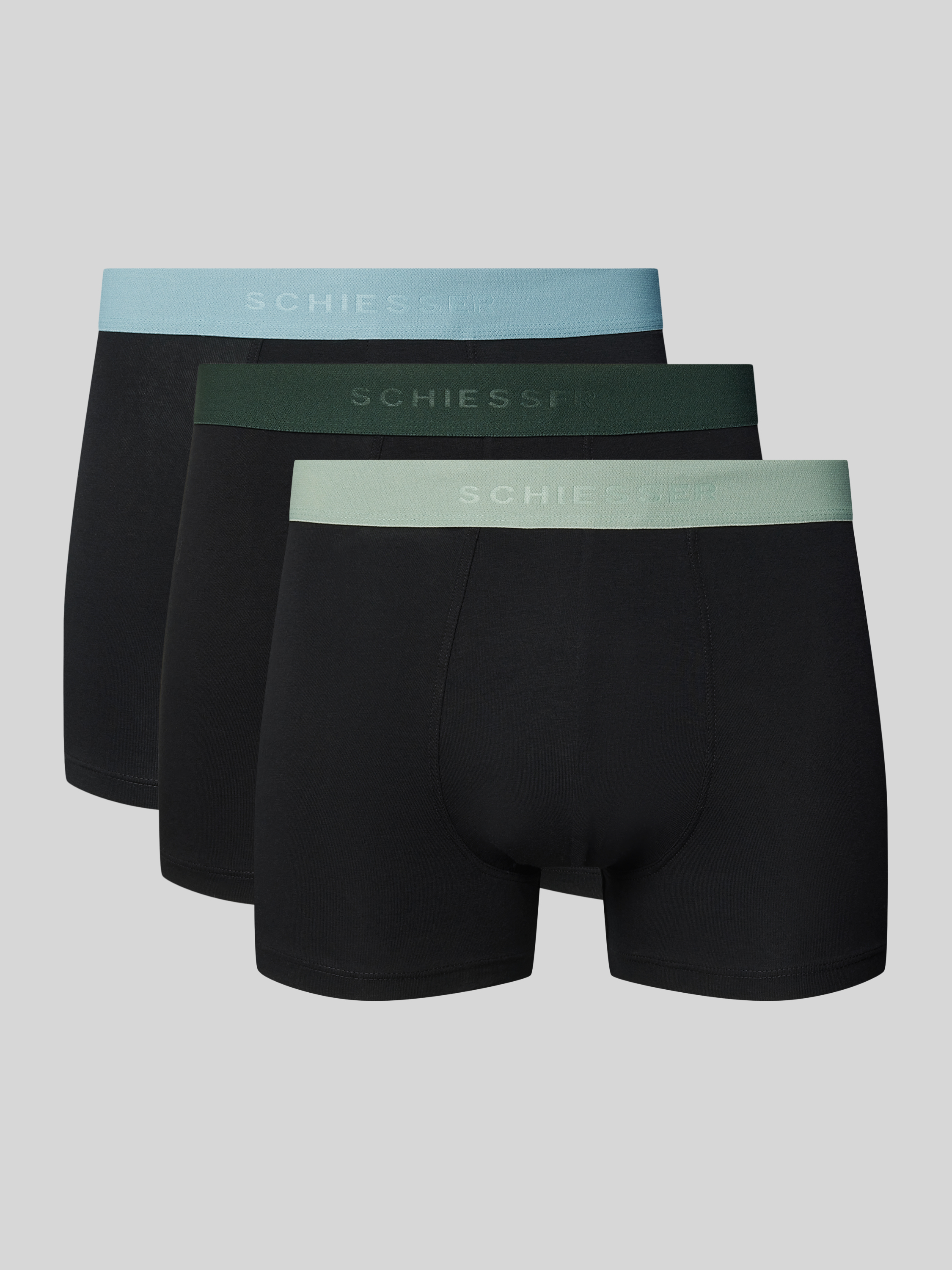 Schiesser Boxershort met elastische band met label in een set van 3 stuks