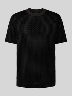 Emporio Armani Zwarte korte mouw Lyocell logo T-shirt Black Heren