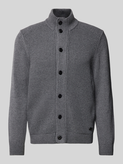 JOOP! JEANS Gebreid jack met labelpatch model 'Marior'