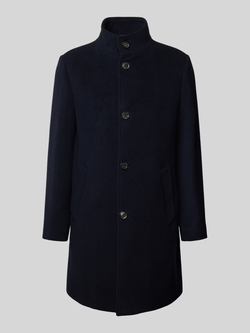 TOMMY HILFIGER Heren Jassen Dc Stand Collar Wool Mix Coat Donkerblauw