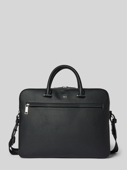 Hugo Boss Zwarte Documententas met Dubbele Rits Black Heren