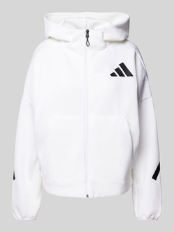 Adidas Witte Zip-Through Hoodie voor Vrouwen White Dames