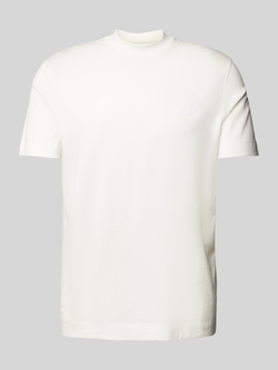 Emporio Armani Witte Crewneck T-shirt met Logo Borduurwerk White Heren