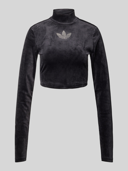 Adidas Originals Kort sweatshirt met opstaande kraag en siersteentjes