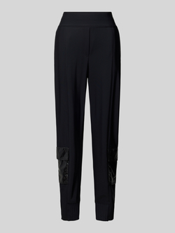 Marc Cain Tapered fit stoffen broek met cargozakken