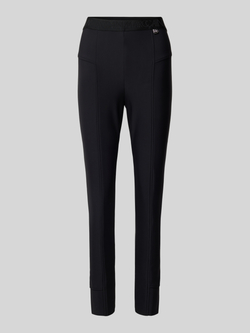 Marc Cain Stoffen broek met elastische band met logo