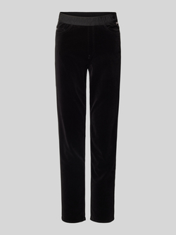 Marc Cain Stoffen broek met elastische band met logo