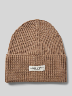 Marc O'Polo Beanie van puur katoen met brede omslag