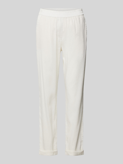 Marc Cain Regular fit linnen broek met elastische band