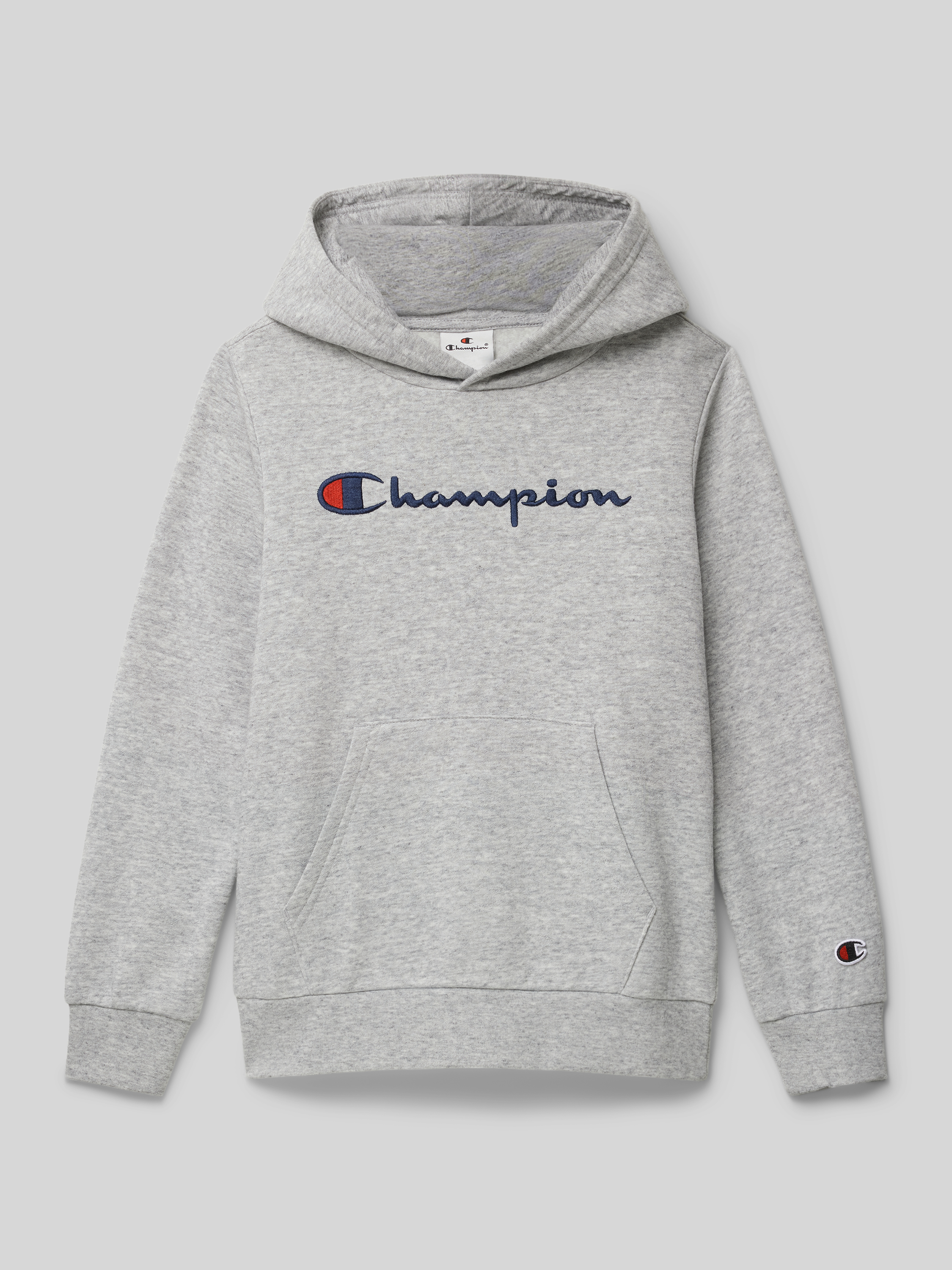 Champion Geborduurde Logo Hoodie Gray