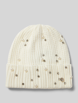 Liu Jo White Beanie met siersteentjes