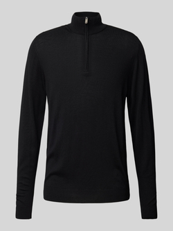 PROFUOMO Heren Truien & Vesten Pullover Half Zip Zwart