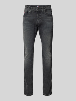 Tommy Jeans Zwarte Slim Fit Jeans met Distressed Look Black Heren